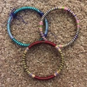 Stackable Woven Bracelets Multicolored